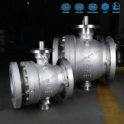 কাস্ট ইস্পাত Trunnion মেটাল উপবিষ্ট বল ভালভ ডিজাইন স্ব গহ্বর চাপ ত্রাণ