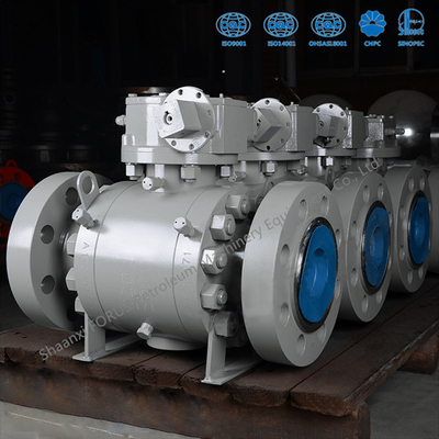 নকল Trunnion বল ভালভ উচ্চ বন্ধ সিলিং প্রক্রিয়া এবং কম টর্ক অপারেশন