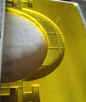 রোটারি টেবিল অ্যান্টি স্লিপ ম্যাট উপাদান পিইউ পরিধান প্রতিরোধী ZP175 এর জন্য ব্যবহৃত